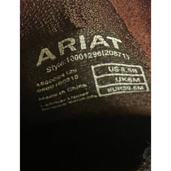 Ariat "Loden 10001296" Women's Brown Leather Slip On Loafer, Western, 4LR, 8.5 - Picture 6 of 7